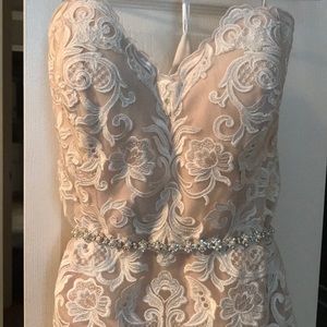 Rhinestone and Pearl Wedding Belt Sash & Garter